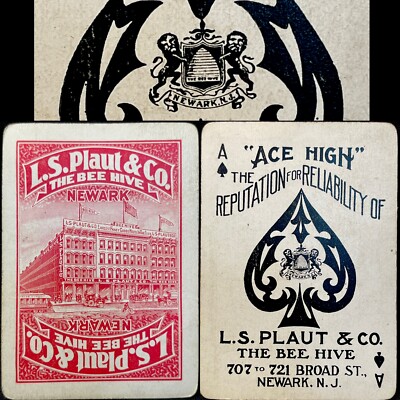 c1900 Very Rare Antique Playing Cards L.S. Plaut & Co. Department Store NJ Deck