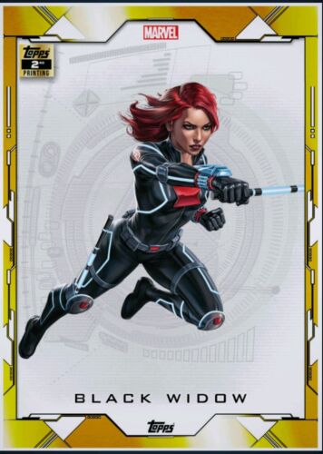 Black Widow Avengers Art scheda digitale super rara cc#730 Topps Marvel Collect - Foto 1 di 9