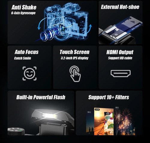 5K-30FPS 256GB vlog camera for video fotografica photo camara digital camera - Picture 14 of 25