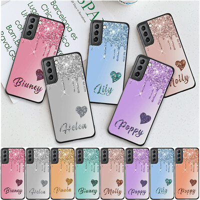 Bling Phone Case For Samsung Galaxy S22 S24 A03S A15 A53 Personalised Back Cover