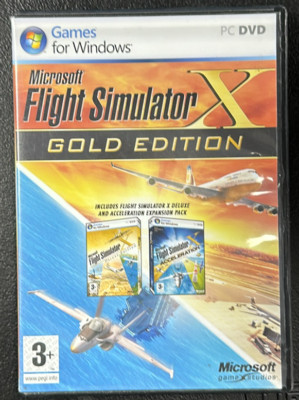 Microsoft Flight Simulator X: Gold Edition (PC: Windows, 2008) Complete (B124-3)