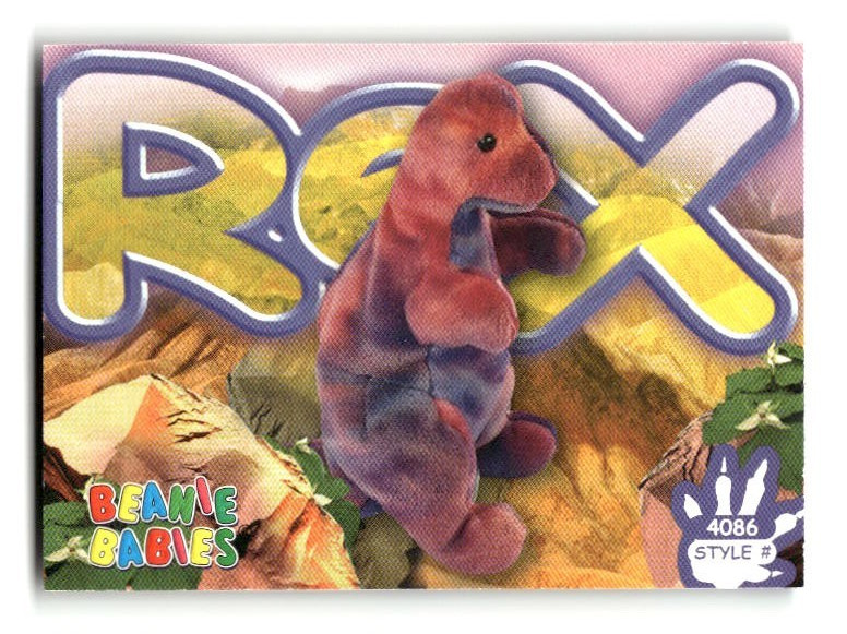 1999 Beanie Babies Series III Trading Cards #4086 Rex Ty-Dye Tyrannosaurus #124