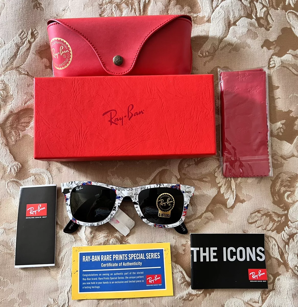 Ray Ban Wayfarer Special Series 8 RB2140 Sunglasses London Beatles Black NIB
