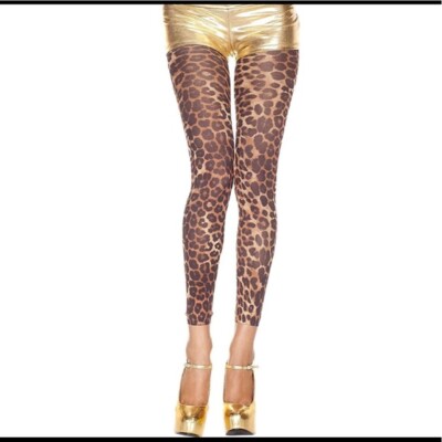 Sexy Leoparden Strumpfhose Strumpfhose ohne Fuß Stretch Leopard Leggings Disco
