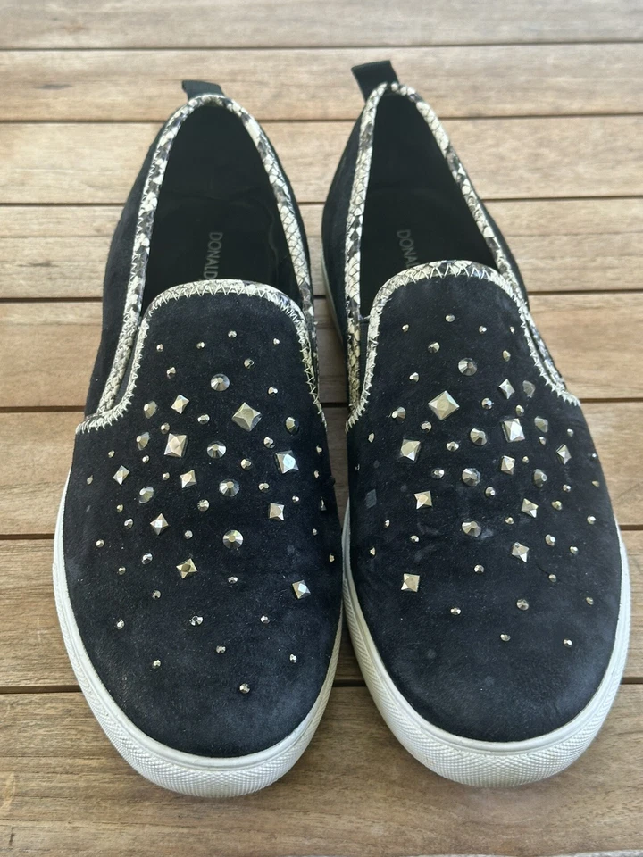 Zapatillas sin cordones Donald Pliner Sanya de gamuza con cuentas 10 Foto 2 de 4