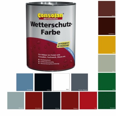 Produktbild von Consolan Wetterschutzfarbe Braun 5L | Preisvergleich Bei
