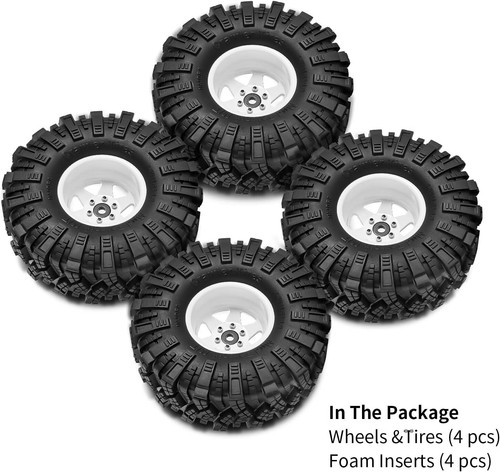 High-Performance 1.9 Mud Terrain Tires and Beadlock Wheel for Axial 90046 Pro - Picture 7 of 11