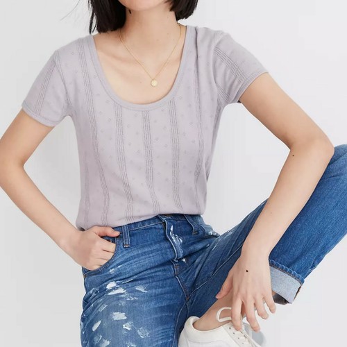 Madewell Lavender Purple Eyelet 