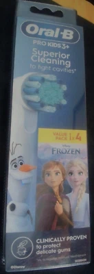 ORAL B Oral-B Pro Kids 3+ Disney Frozen 4 pack of brush heads. New/sealed. Fast post