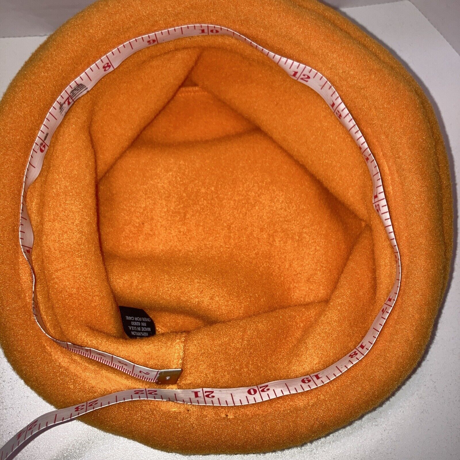 Lands End Orange Fleece Hat S/M With Black Trim B… - image 9