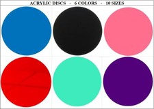 40 Laser Cut Color Acrylic Blank Round Discs DIY Crafts Keychains Jewelry Gifts