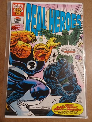 Real Heroes # 1 Comic Book - Pizza Hut Promotional - Black Panther X-Men - Pics!