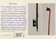 FANTASTIC Antique violin bow by AUGUST MORITZ KNOPF, certified