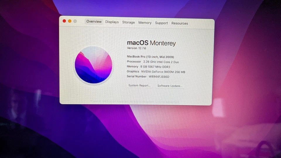 Apple MacBook Pro 13" - 8GB RAM 240GB SSD Intel Core 2 Duo - Monterey OS - Image 4 of 4