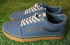 NEW! VANS Old Skool Mens Shoes US Size 10 Navy Blue Gum Soles Sneakers