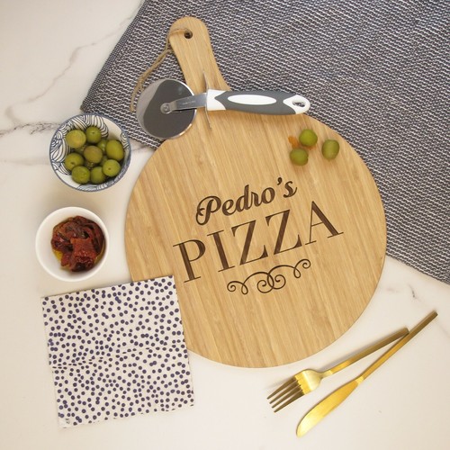 Personalised Pizza Paddle Board Pizzeria 31cm Chopping Board Birthday Gift - Picture 6 of 28