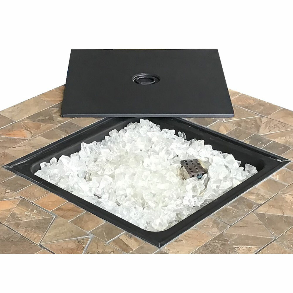 Hiland AFPSTT Outdoor 30 In Square Tile Table Top Propane Fire Pit