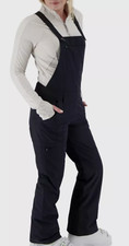 NEW OBERMEYER BLACK MALTA BIB OVERALLS SKI SNOWBOARDING WINTER SNOW PANTS 10