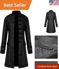 Retro Gothic Men's Frock Coat - Perfect for Masquerade and Cosplay Parties