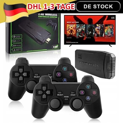 Retro Spielekonsole classic mit 20000+ eingebauten spielen 2 Fernbedienungen DHL