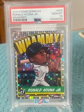 Ronald Acuna - 2019 Panini Donruss - Whammy!  - #W2 - PSA 10
