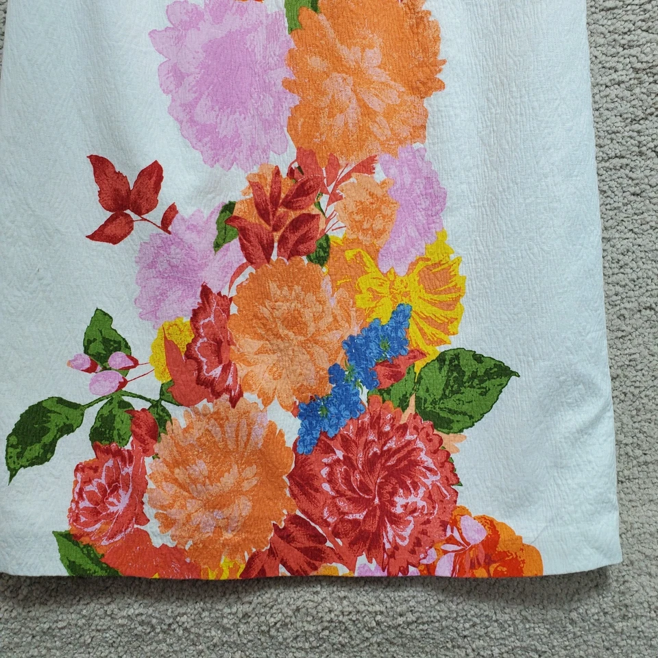 Anthropologie Plenty Tracy Reese Sheath Dress Women 4P Petite Multi Orange Green - Image 4 of 4