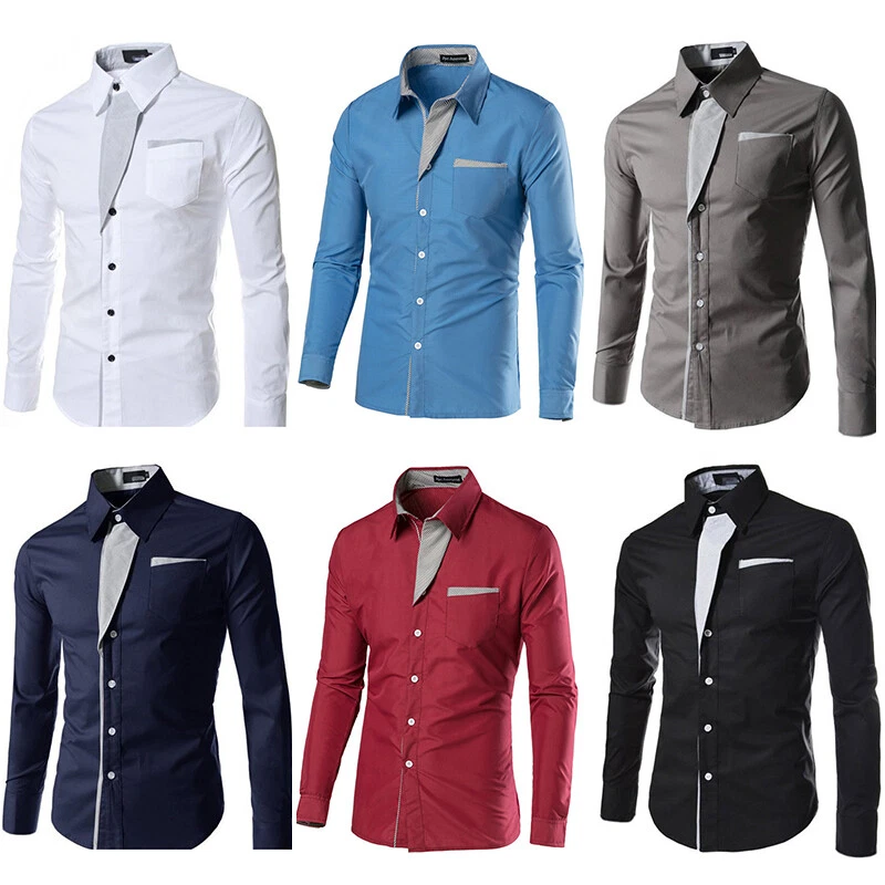 Mens slim fit formal shirt top