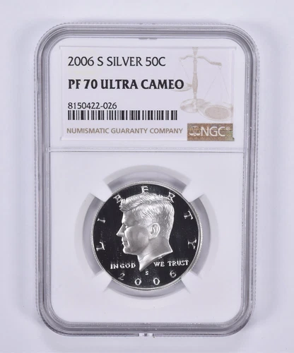2006-S Kennedy Half Dollar Silver PF70 UCAM NGC Brown Label