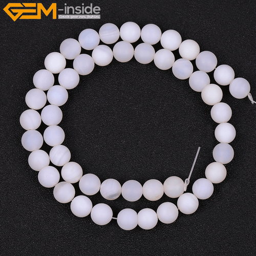 Natural Matte Aquamarine Mookaite Round Loose Spacer Jewellery Making Beads 15" - Picture 30 of 534