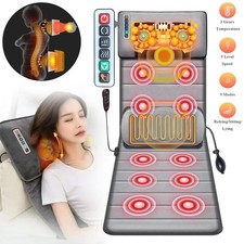 Full Body Electric Massage Mat w/Heat Vibration Massage Pad Cushion Back Massage