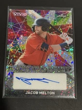 2024 Leaf Vivid - Bright & Shiny Jacob Melton #BS-JM1 Yellow Sparkle /10 Astros
