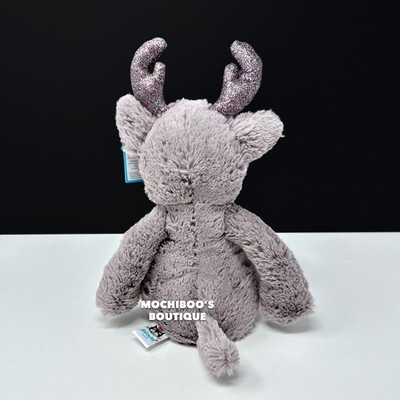 ぬいぐるみ  Small Bashful Reindeer Jellycat BASHFUL GLITZ REINDEER Medium Soft Plush Toy NWT Sparkly