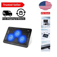 Ergonomic Cooling Pad for 15.6"-17" Laptops - Slim Portable Design  USB Powered