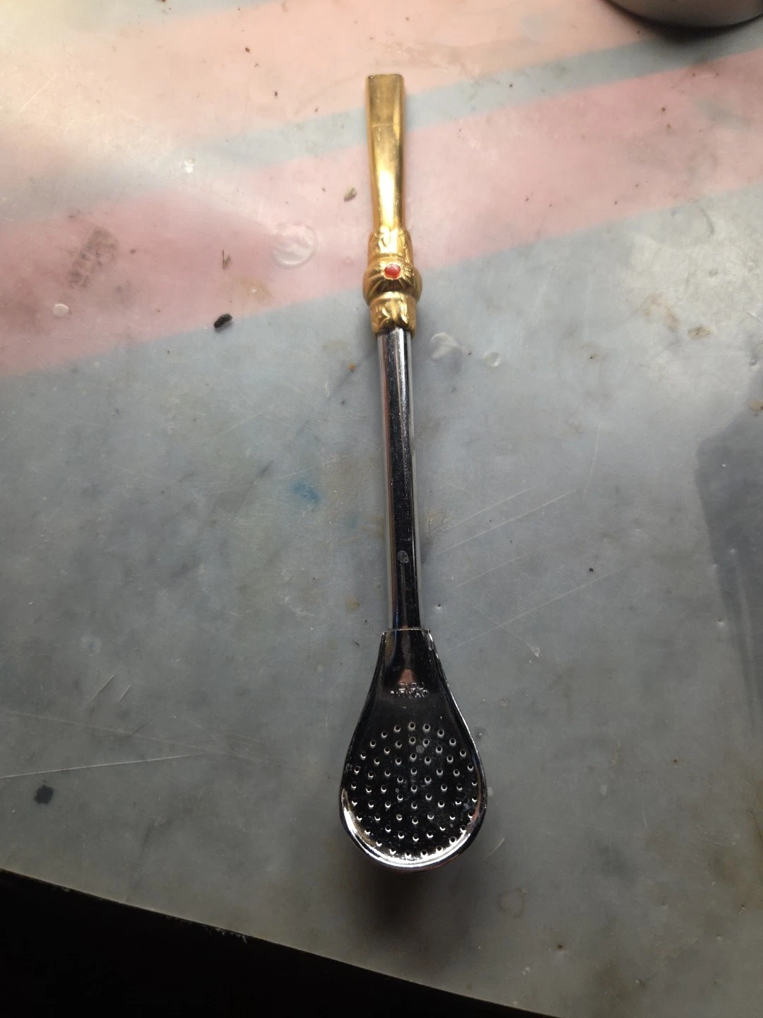 Metal Tea Drinking Straw Filter Spoon, Reusable Yerba Mate, Bombilla,...