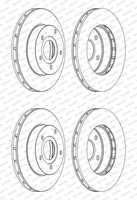 2X Ferodo 305Mm Bremsscheiben BelÜFtet Vorne Passend FüR Jeep Cherokee Grand | D