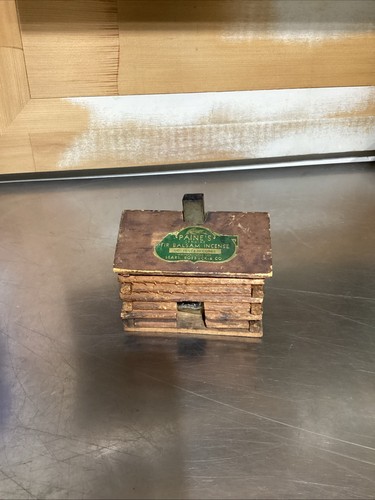 Paines Log Cabin Burner+ Balsam Fir Incense -Miniature Village House