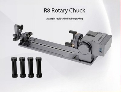 R8 Rotary Chuck Compact Laser Engraving Machine for Curved Surface Marking