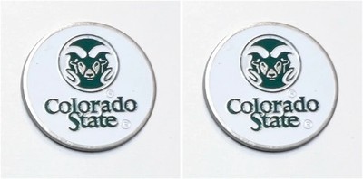 COLORADO STATE RAMS Ballmarker Ball Mark fit divot tool hatclip QTY=2