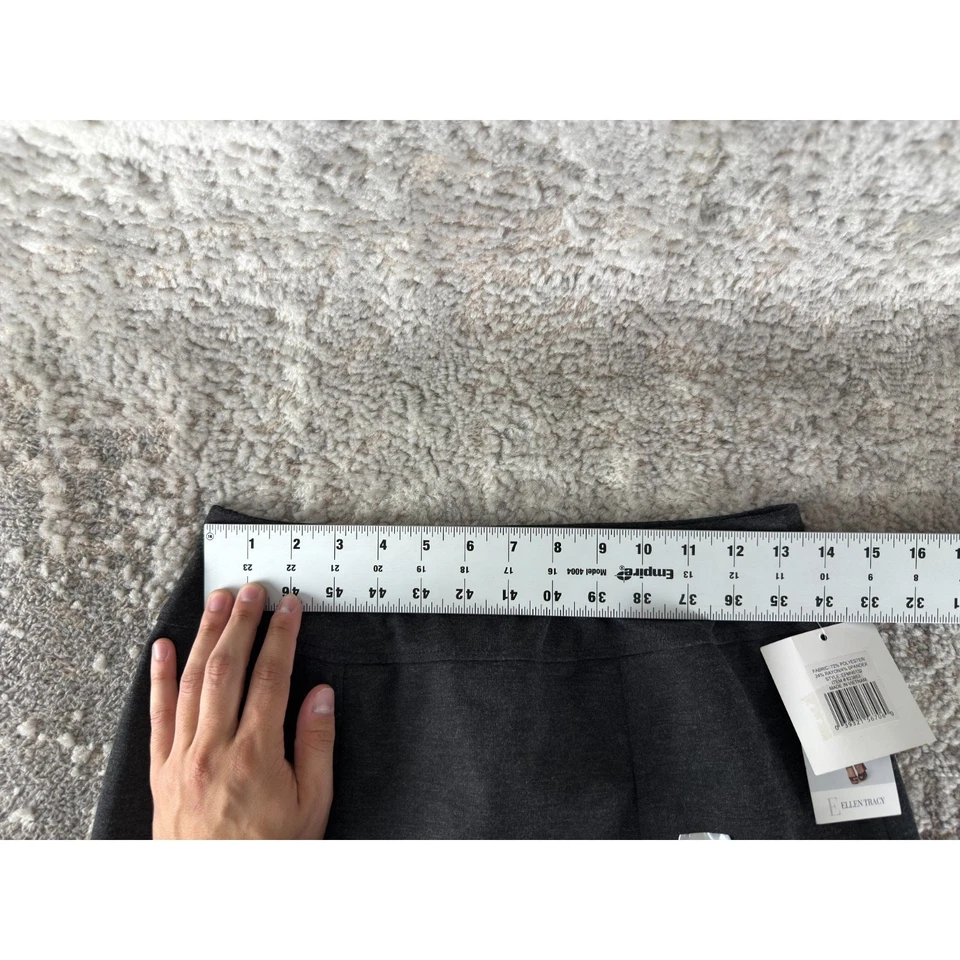 NUEVA Mini Falda Lápiz Ellen Tracy Talla S Elastizada Gris Informal Pull On Foto 4 de 4