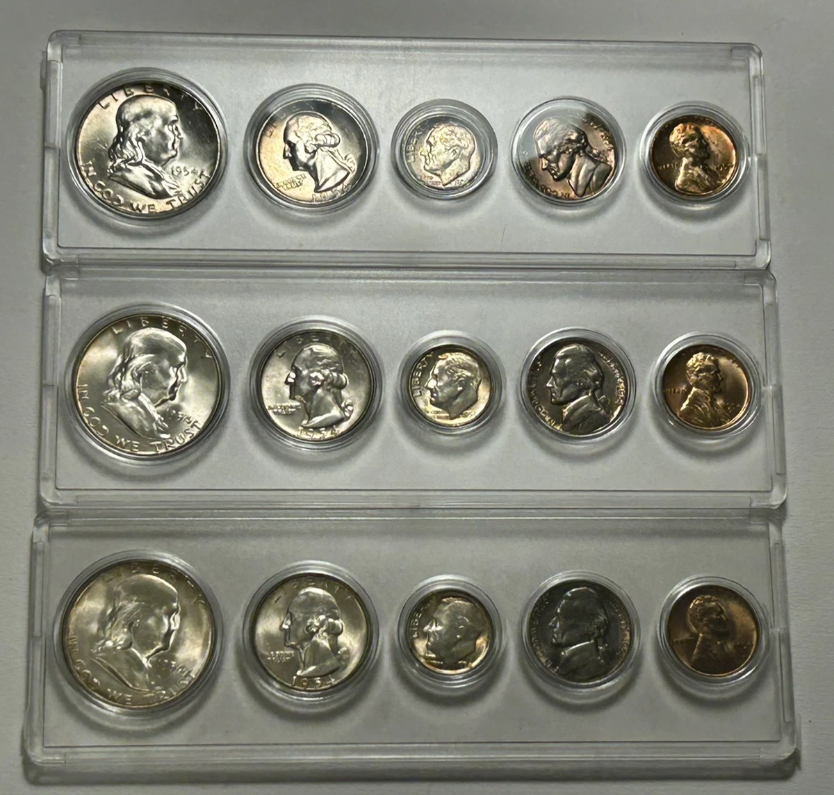 ​【美品】1954年 アメリカ プルーフ 5種フルセット 銀貨含む Uncirculated 1954 US Coin Mint Sets for sale | eBay
