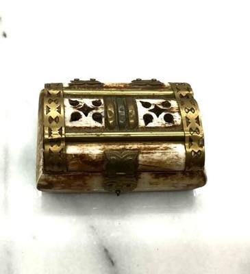 Vintage Schmuckschatulle geschnitzt Rinder/Kamelknochen Gothic Boho Hippie