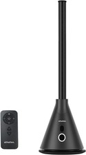 Schallen Black Oscillating Bladeless Slim Tall Floor Tower Fan with Remote Timer