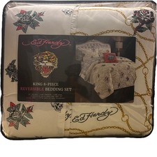 NWT Ed Hardy King 8 Piece Reversible Bedding ...