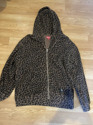 Supreme Hooded Zip Up Thermal Leopard | eBay