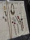 VTG Costume Jewelry Lot Necklaces Earrings Estate Wearable X20