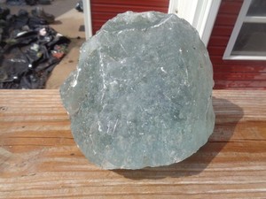 Glass Rock Slag Clear Blueish w/Bub Rock 6.14 lbs 82E Landscaping Aquarium Rocks