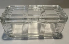 Amazing Glass Refrigerator Dish Vintage, c. 1940s, 1950s, Art Deco Excellent