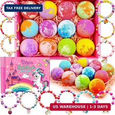 Unicorn Bath Bombs with Surprise Toys Inside for Kids Girls 3 4 5 6 7 8 Years Ol
