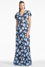 Sachin And Babi New Leah Gown In Ocean Blue Magnolia Size 22W