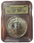 20th Anniversary Set American Silver Eagle ICG 1991 MS-69